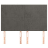 Vidaxl hoofdbord donkergrijs 144x5x118 128 cm fluweel