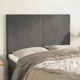 Vidaxl hoofdbord donkergrijs 144x5x118 128 cm fluweel