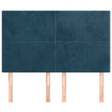 Vidaxl hoofdbord donkerblauw 144x5x118 128 cm fluweel