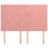Vidaxl hoofdbord roze 144x5x118 128 cm fluweel