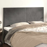 Vidaxl hoofdbord donkergrijs 160x5x118 128 cm fluweel