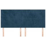 Vidaxl hoofdbord donkerblauw 160x5x118 128 cm fluweel