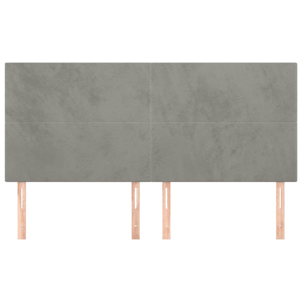 Vidaxl hoofdbord lichtgrijs 180x5x118 128 cm fluweel