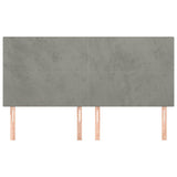 Vidaxl hoofdbord lichtgrijs 180x5x118 128 cm fluweel