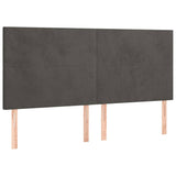 Vidaxl hoofdbord donkergrijs 180x5x118 128 cm fluweel