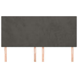 Vidaxl hoofdbord donkergrijs 180x5x118 128 cm fluweel