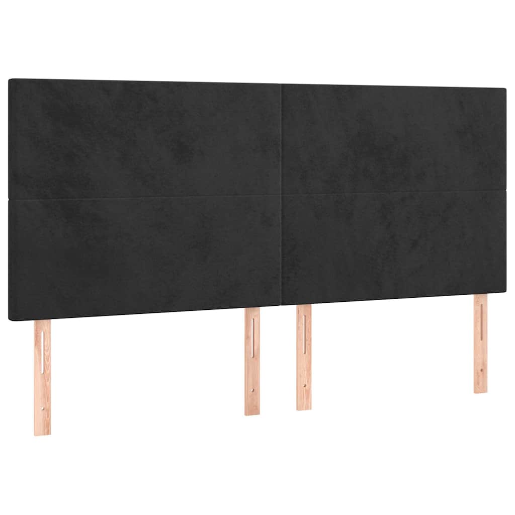 Vidaxl hoofdbord zwart 180x5x118 128 cm fluweel