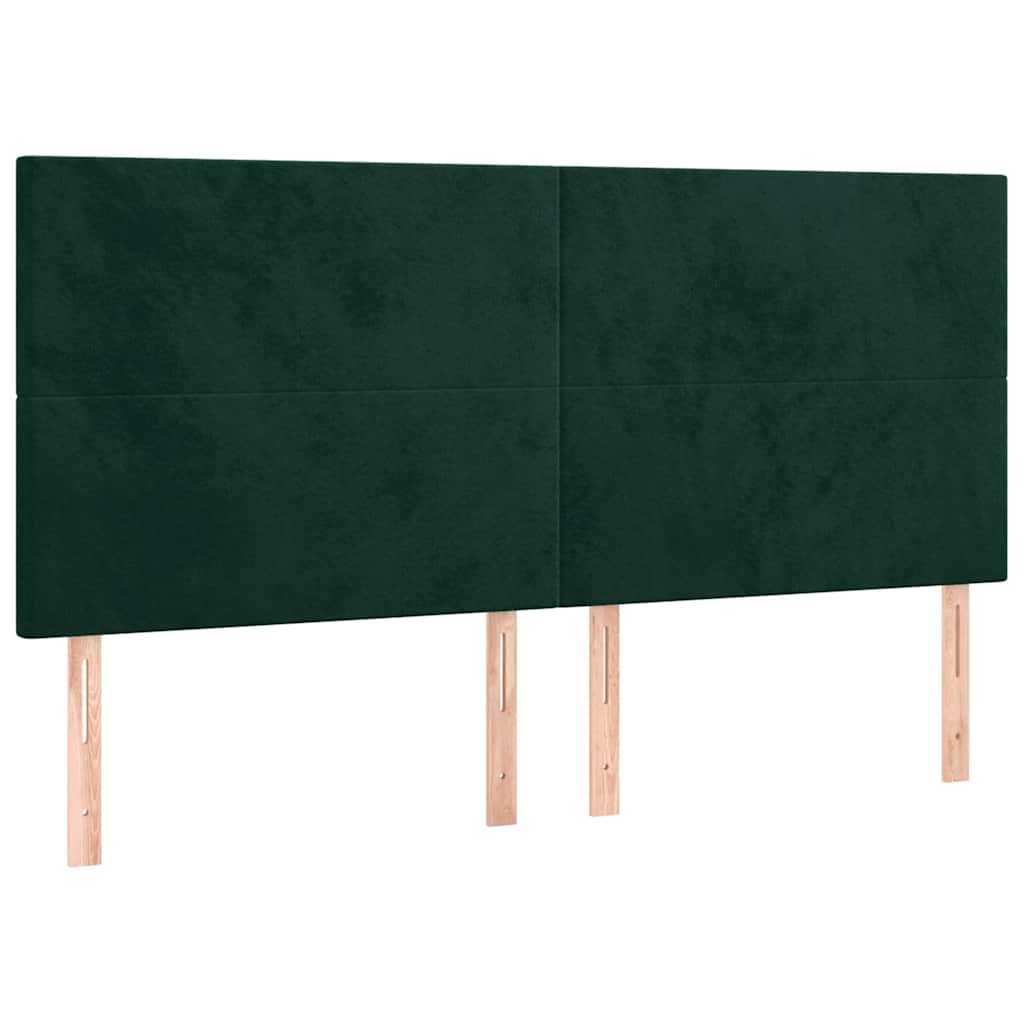 Vidaxl hoofdbord donkergroen 180x5x118 128 cm fluweel