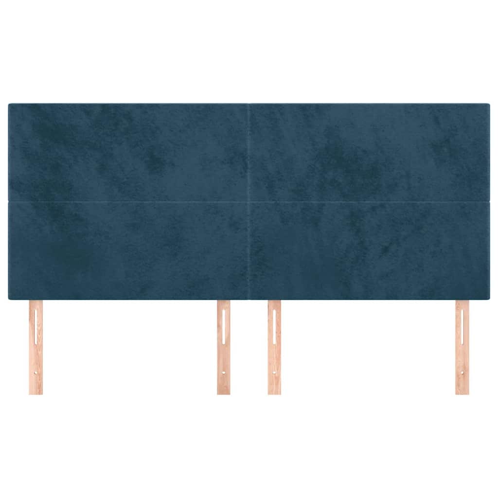 Vidaxl hoofdbord donkerblauw 180x5x118 128 cm fluweel
