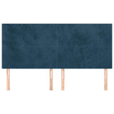 Vidaxl hoofdbord donkerblauw 180x5x118 128 cm fluweel