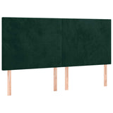 Vidaxl hoofdbord donkergroen 200x5x118 128 cm fluweel