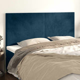 Vidaxl hoofdbord donkerblauw 200x5x118 128 cm fluweel