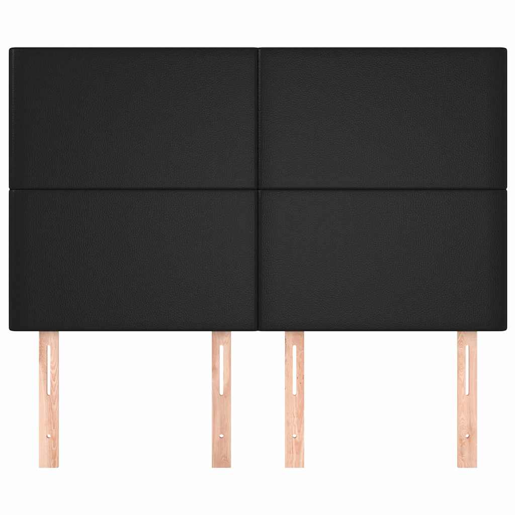 Vidaxl hoofdbord zwart 144x5x118 128 cm kunstleer