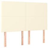 Vidaxl hoofdbord crème 144x5x118 128 cm kunstleer