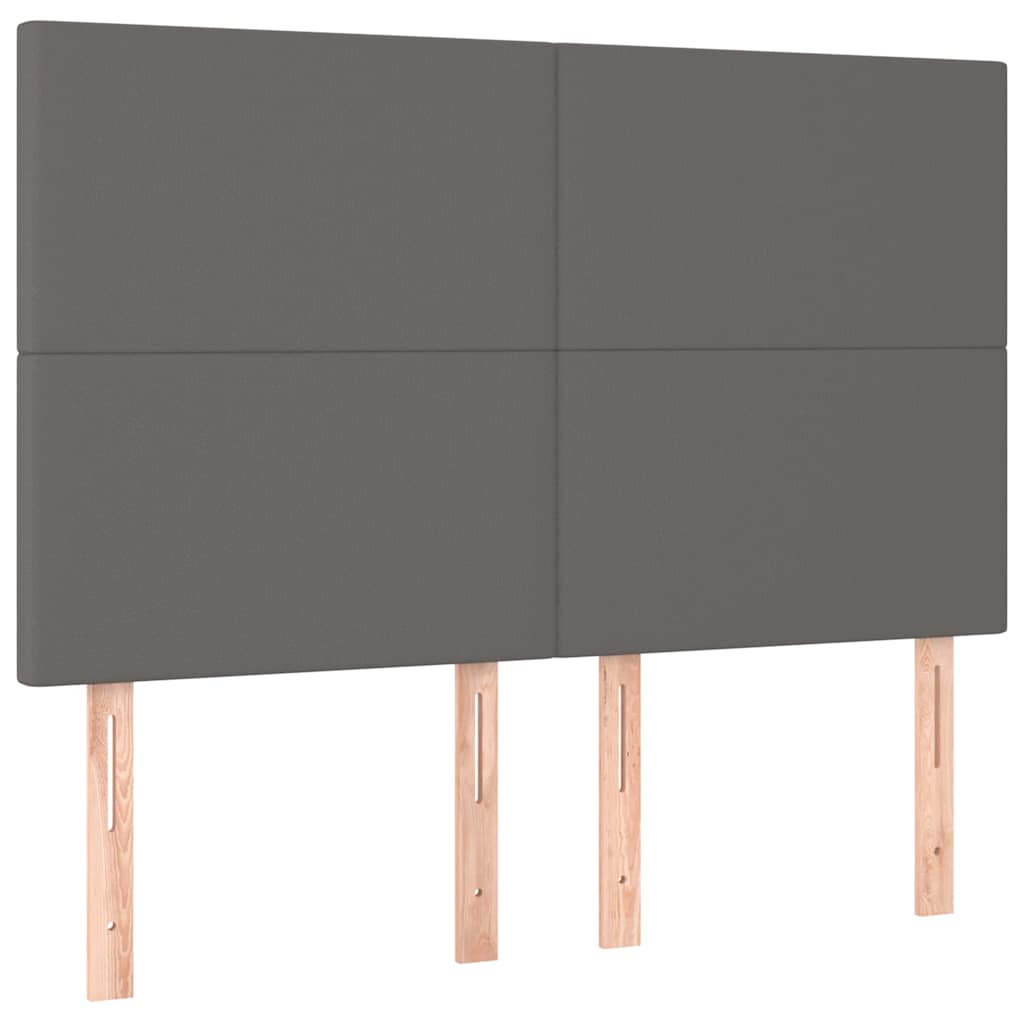 Vidaxl hoofdbord grijs 144x5x118 128 cm kunstleer
