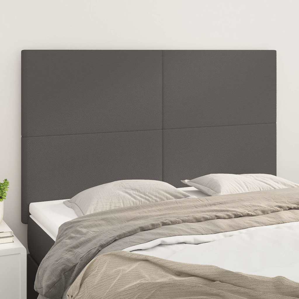 Vidaxl hoofdbord grijs 144x5x118 128 cm kunstleer