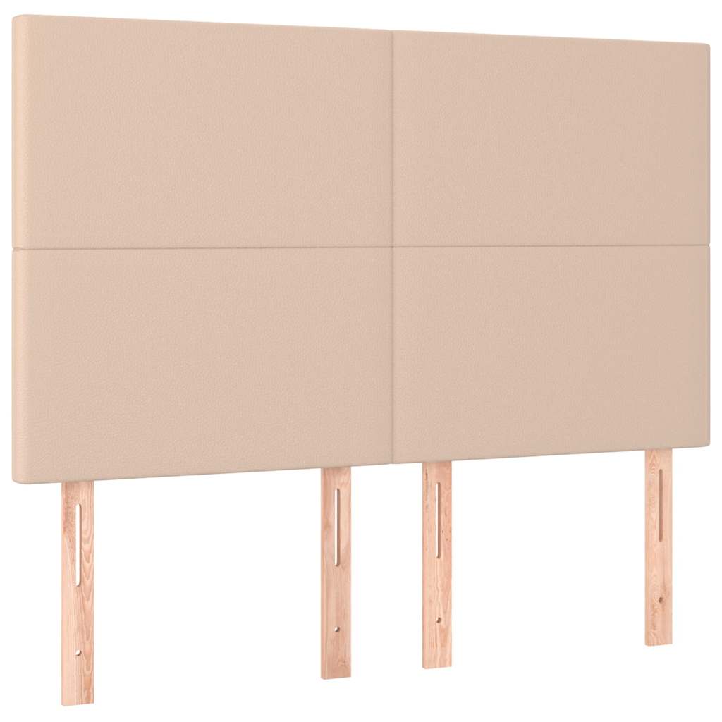 Vidaxl hoofdbord cappuccino 144x5x118 128 cm kunstleer