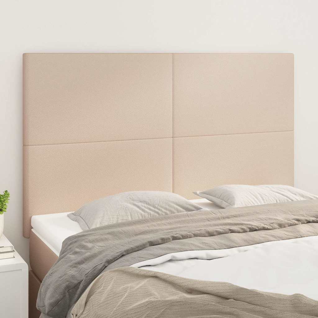 Vidaxl hoofdbord cappuccino 144x5x118 128 cm kunstleer