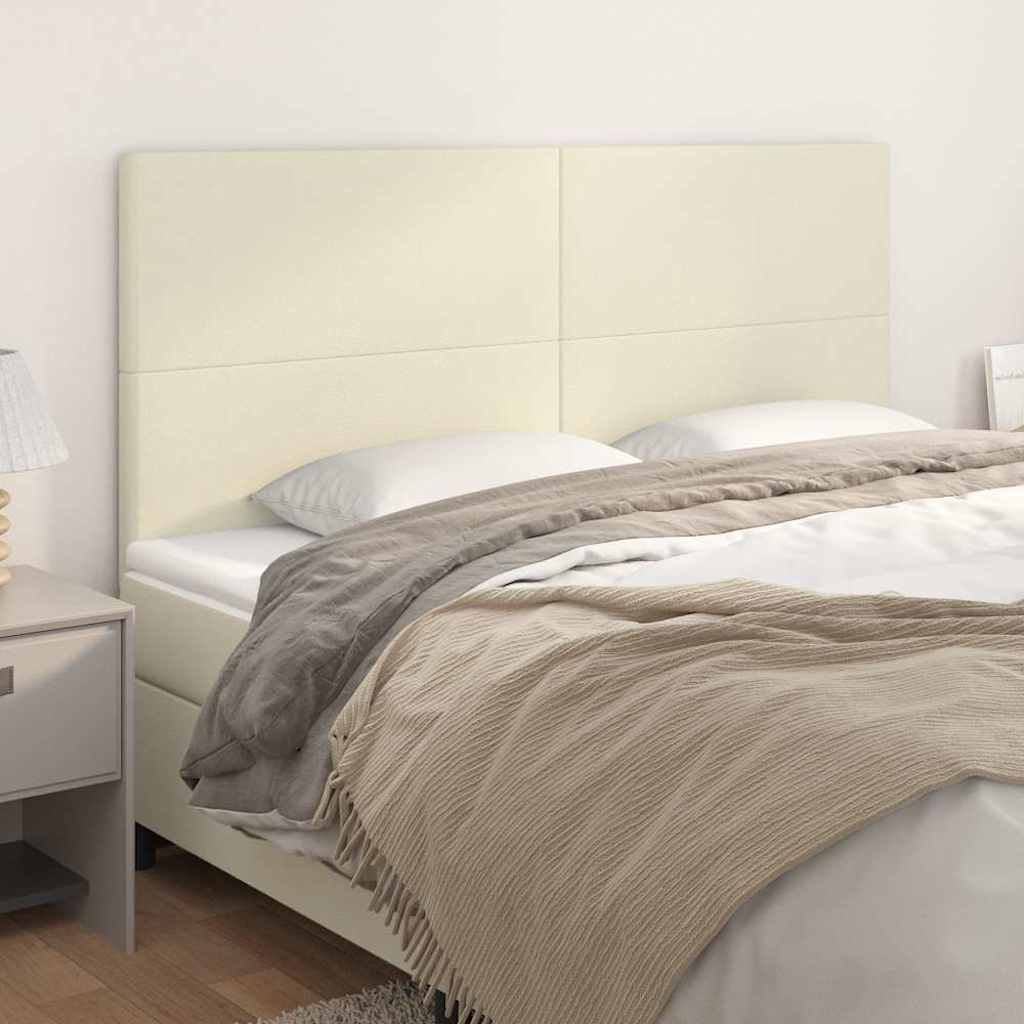 Vidaxl hoofdbord crème 160x5x118 128 cm kunstleer