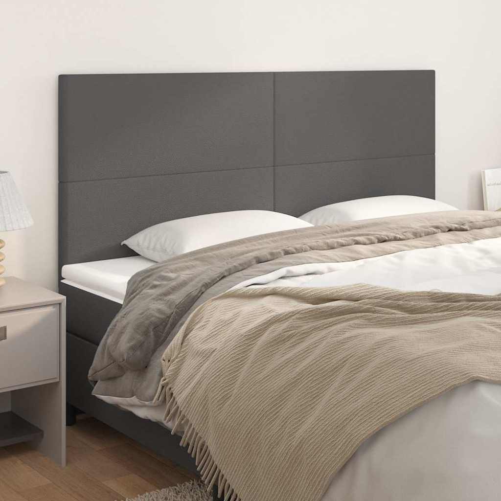 Vidaxl hoofdbord grijs 160x5x118 128 cm kunstleer