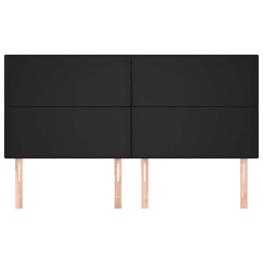 Vidaxl hoofdbord zwart 180x5x118 128 cm kunstleer