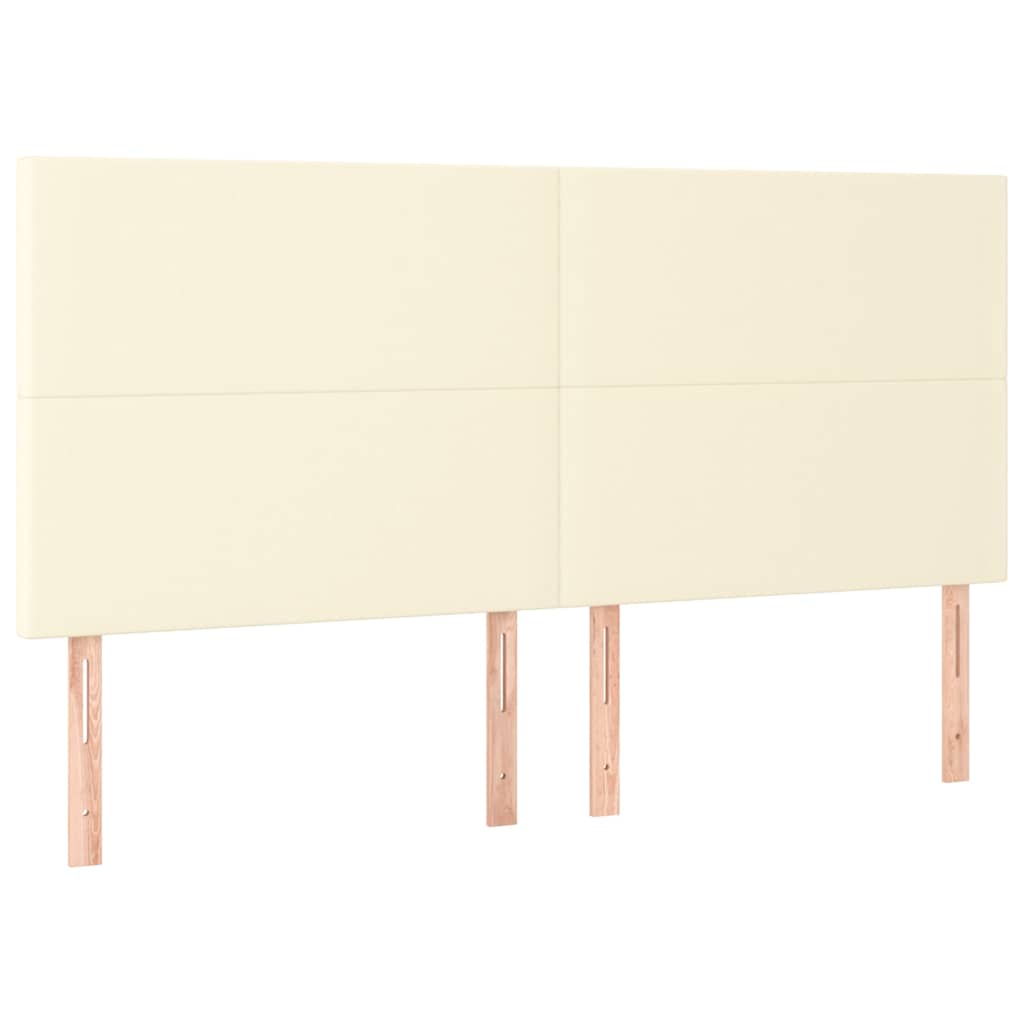 Vidaxl hoofdbord crème 180x5x118 128 cm kunstleer