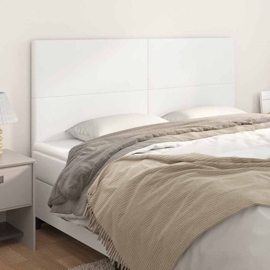 Vidaxl hoofdbord wit 200x5x118 128 cm kunstleer