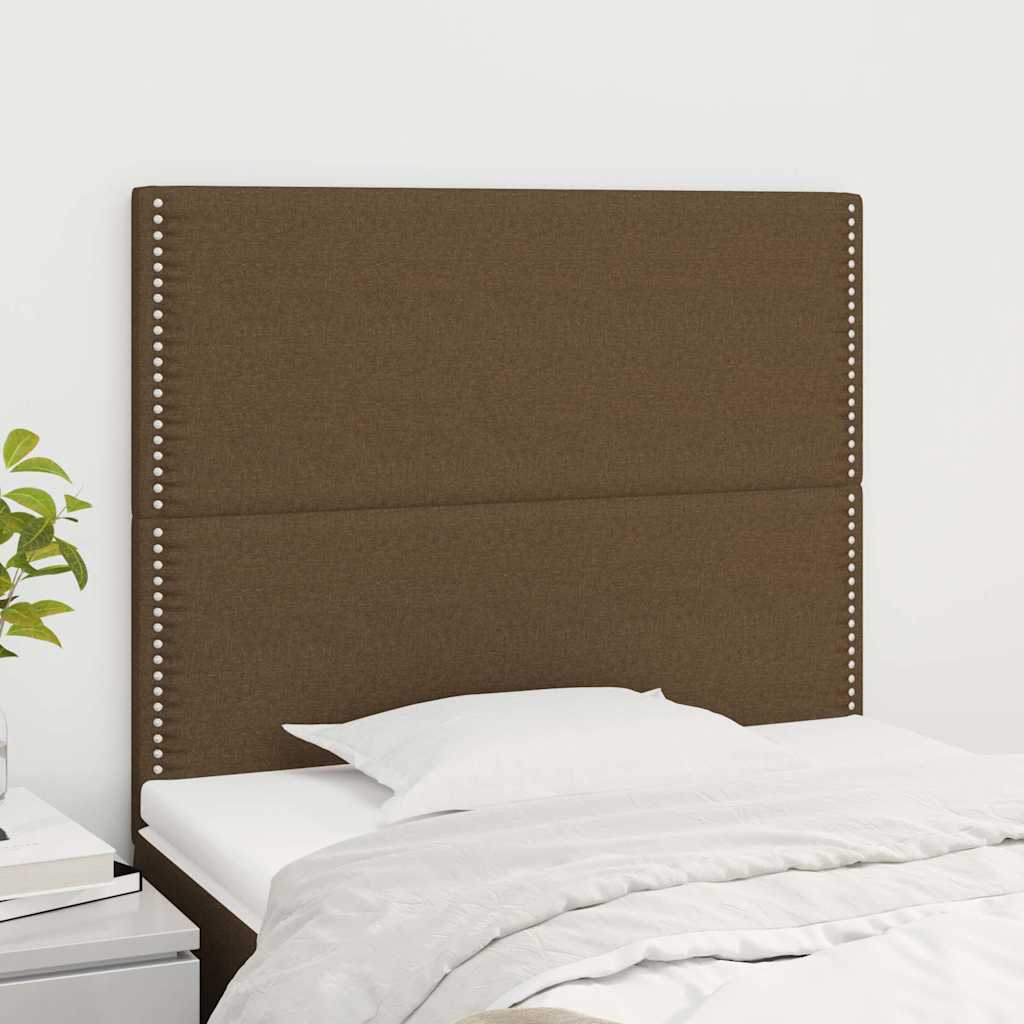Vidaxl hoofdbord donkerbruin 90x5x118 128 cm stof