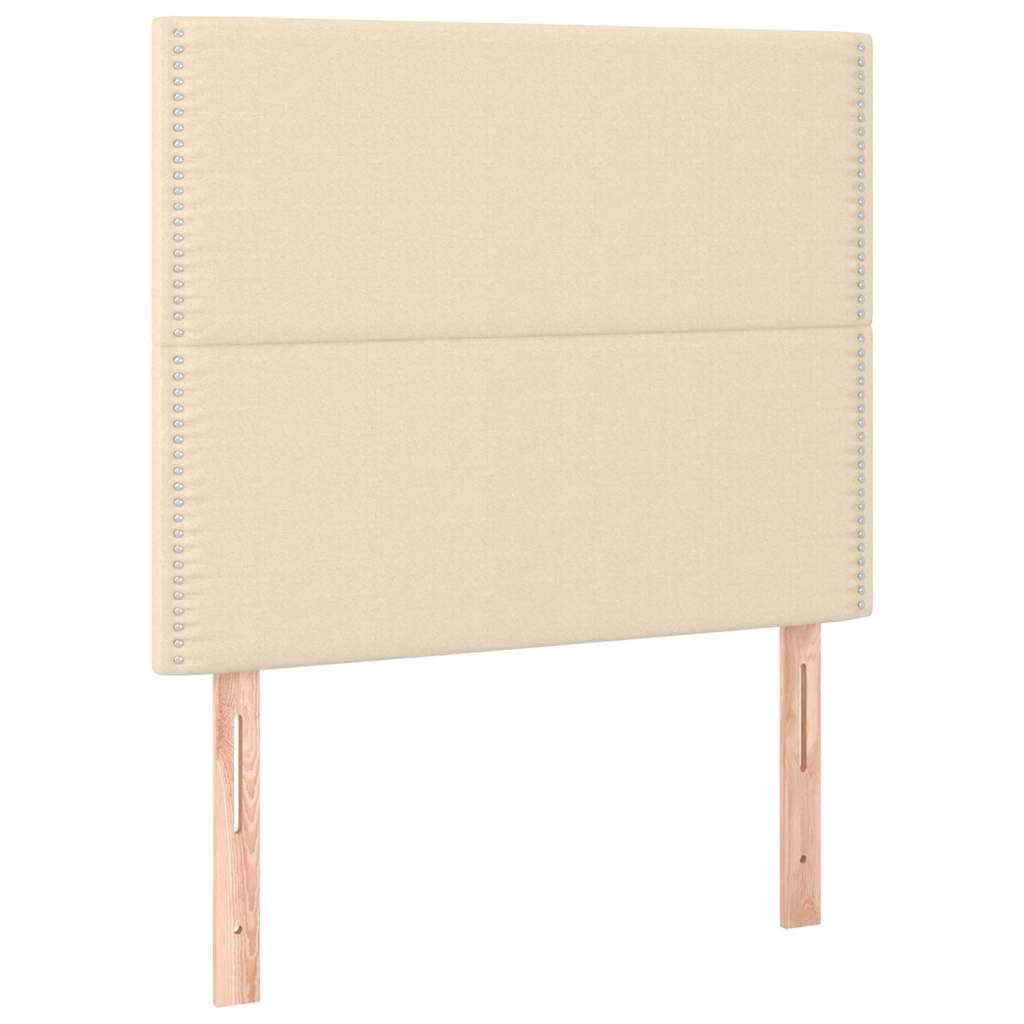 Vidaxl hoofdbord crème 90x5x118 128 cm stof