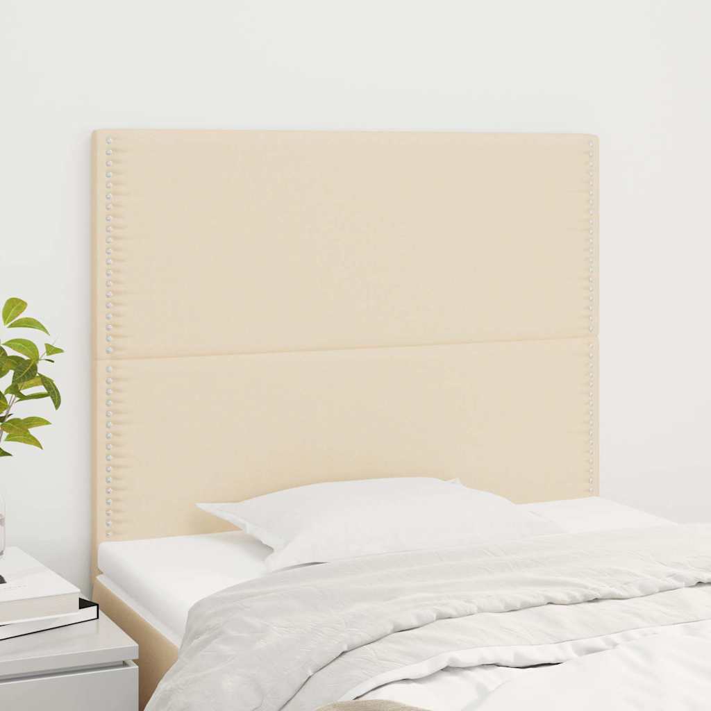 Vidaxl hoofdbord crème 90x5x118 128 cm stof