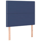Vidaxl hoofdbord blauw 90x5x118 128 cm stof