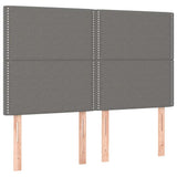Vidaxl hoofdbord donkergrijs 144x5x118 128 cm stof