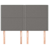 Vidaxl hoofdbord donkergrijs 144x5x118 128 cm stof