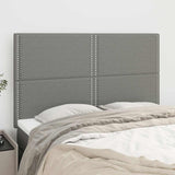 Vidaxl hoofdbord donkergrijs 144x5x118 128 cm stof