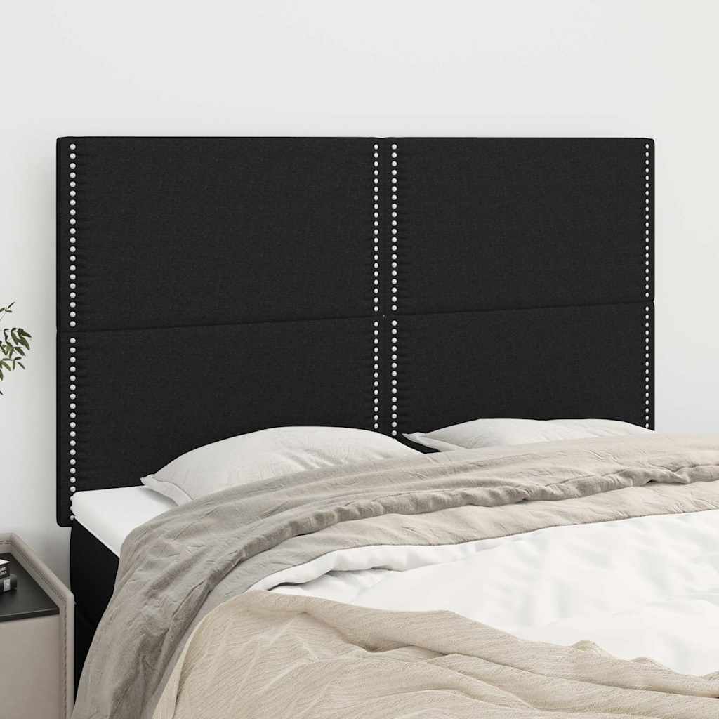 Vidaxl hoofdbord zwart 144x5x118 128 cm stof