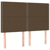 Vidaxl hoofdbord donkerbruin 144x5x118 128 cm stof