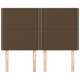 Vidaxl hoofdbord donkerbruin 144x5x118 128 cm stof