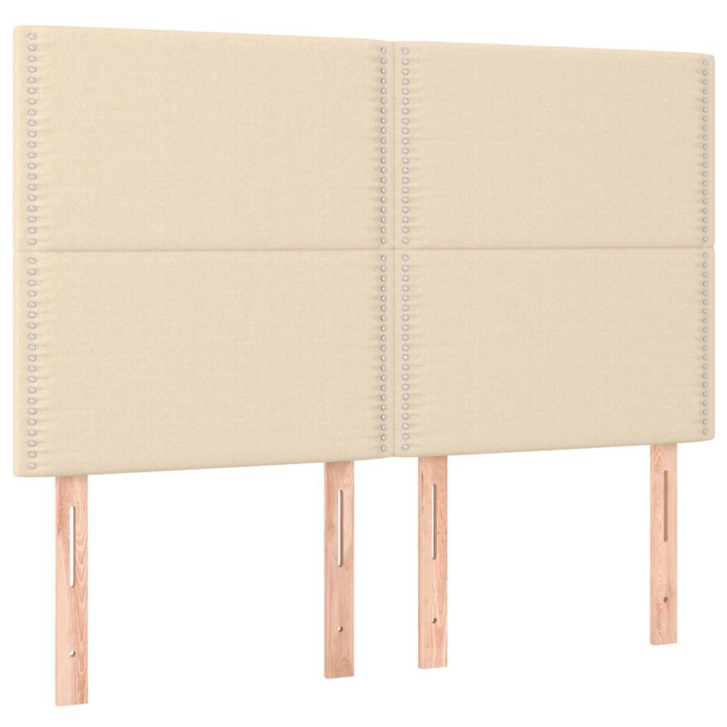 Vidaxl hoofdbord crème 144x5x118 128 cm stof