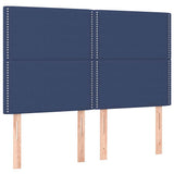 Vidaxl hoofdbord blauw 144x5x118 128 cm stof