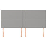 Vidaxl hoofdbord lichtgrijs 180x5x118 128 cm stof