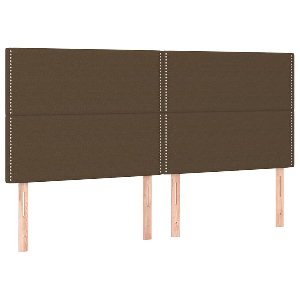 Vidaxl hoofdbord donkerbruin 180x5x118 128 cm stof