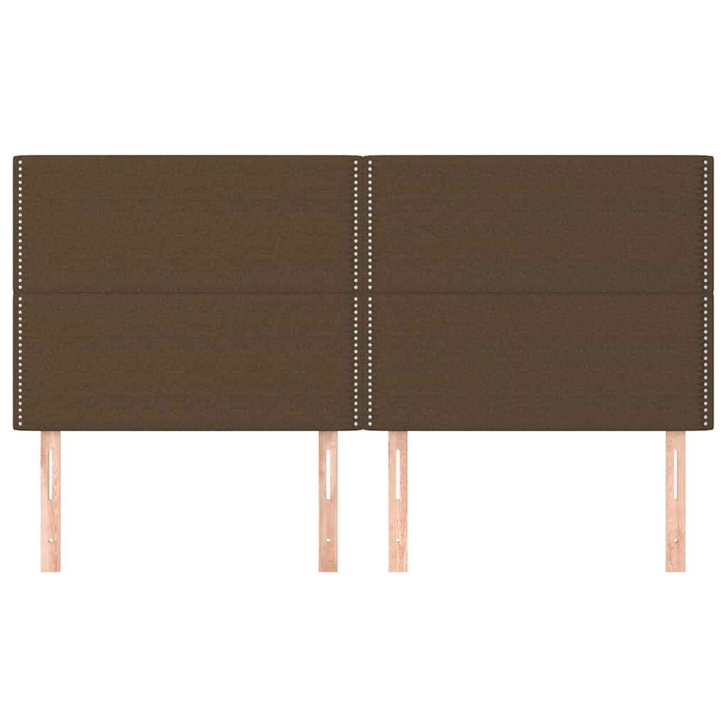 Vidaxl hoofdbord donkerbruin 180x5x118 128 cm stof