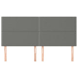 Vidaxl hoofdbord donkergrijs 200x5x118 128 cm stof