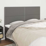 Vidaxl hoofdbord donkergrijs 200x5x118 128 cm stof