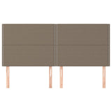 Vidaxl hoofdbord taupe 200x5x118 128 cm stof