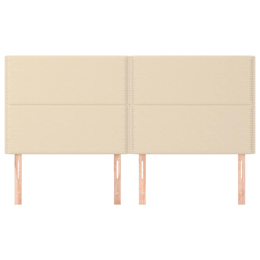 Vidaxl hoofdbord crème 200x5x118 128 cm stof