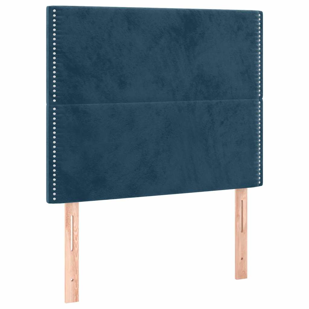 Vidaxl hoofdbord donkerblauw 90x5x118 128 cm fluweel