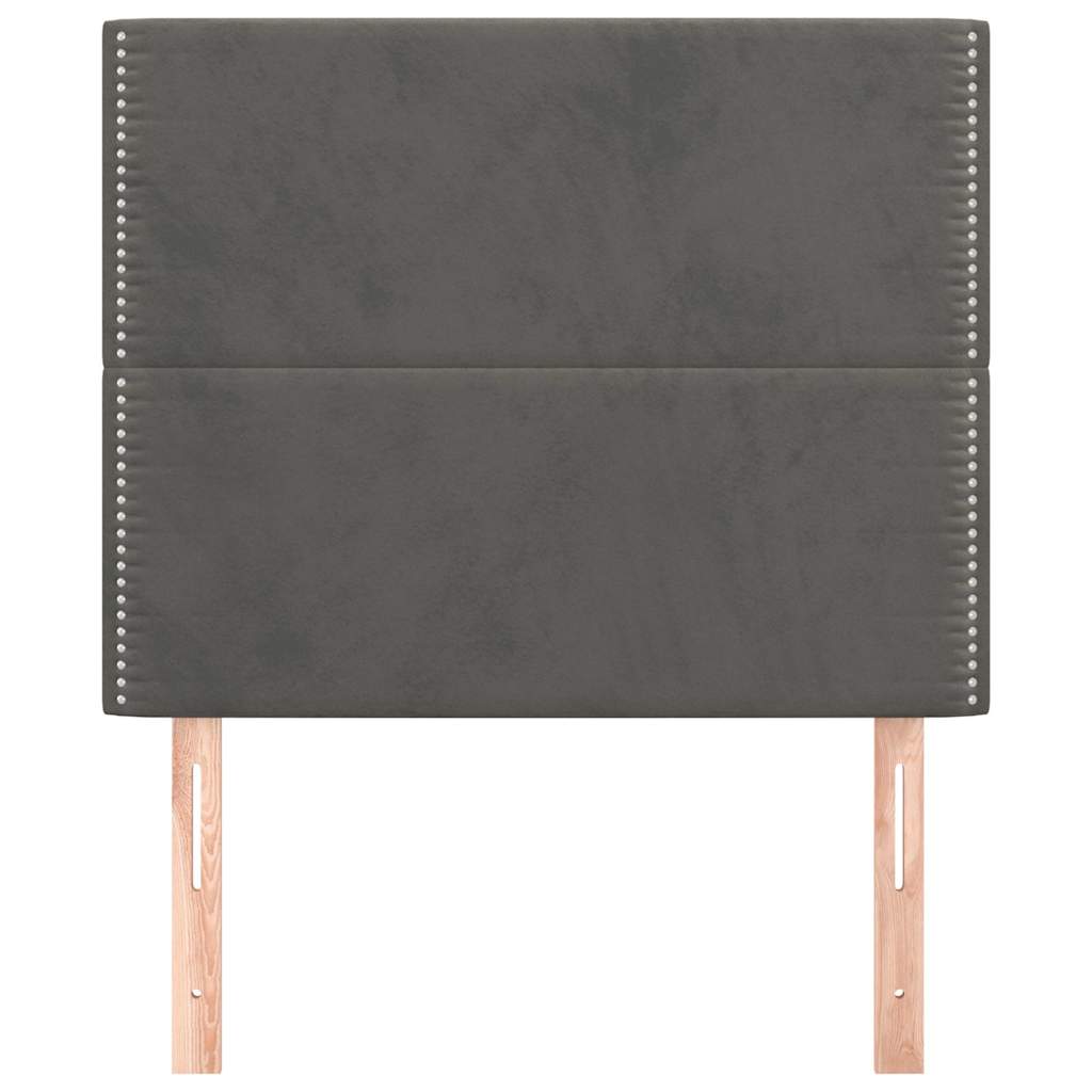 Vidaxl hoofdbord donkergrijs 100x5x118 128 cm fluweel