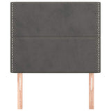 Vidaxl hoofdbord donkergrijs 100x5x118 128 cm fluweel