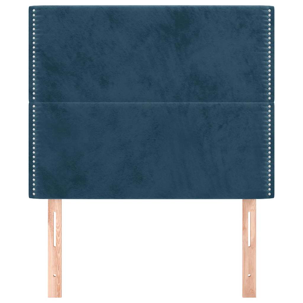 Vidaxl hoofdbord donkerblauw 100x5x118 128 cm fluweel